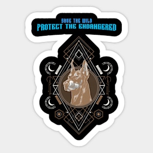 Save the Wild Protect the Endangered Sticker